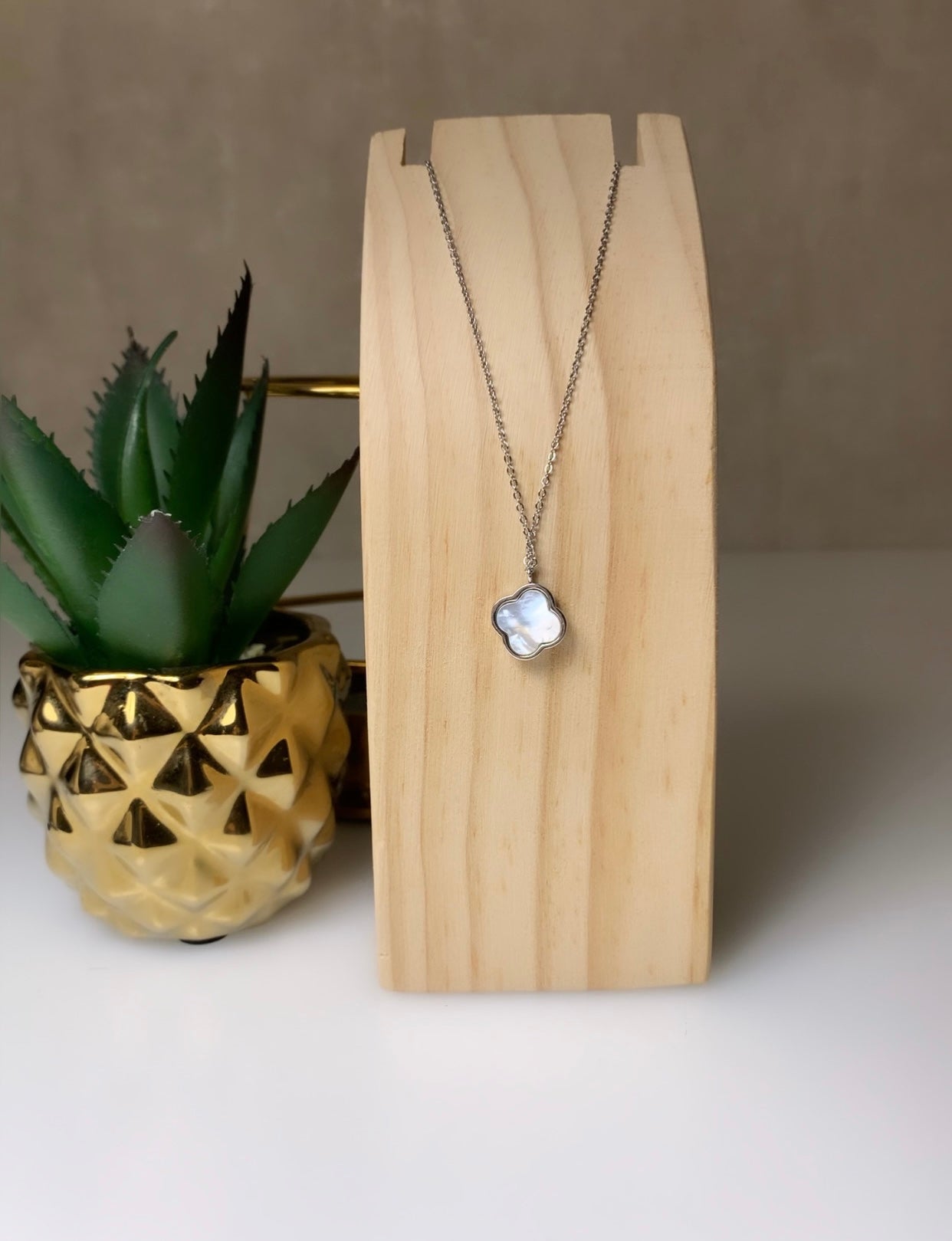 Collier Trèfle double face