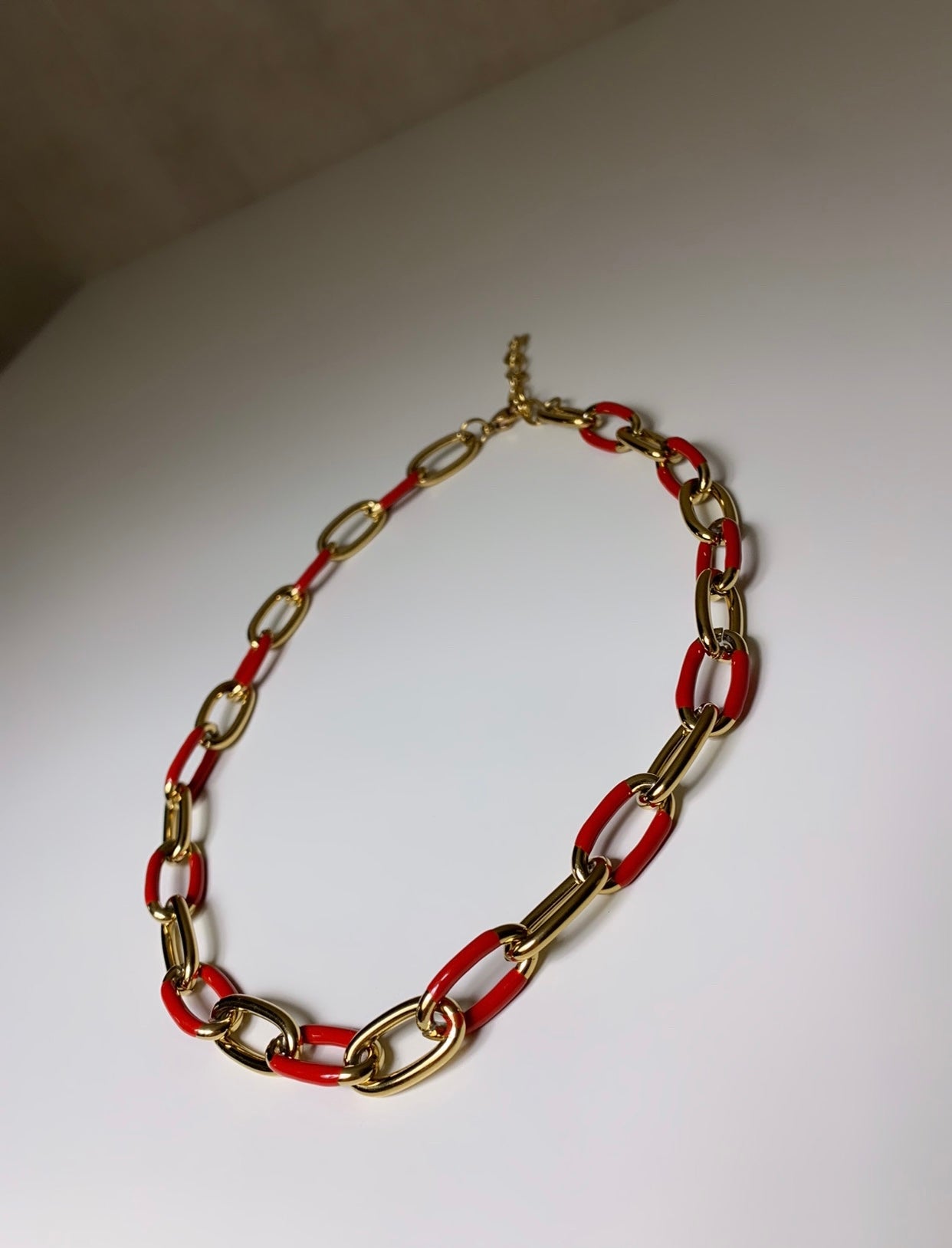 collier maillon chaine entrelacé