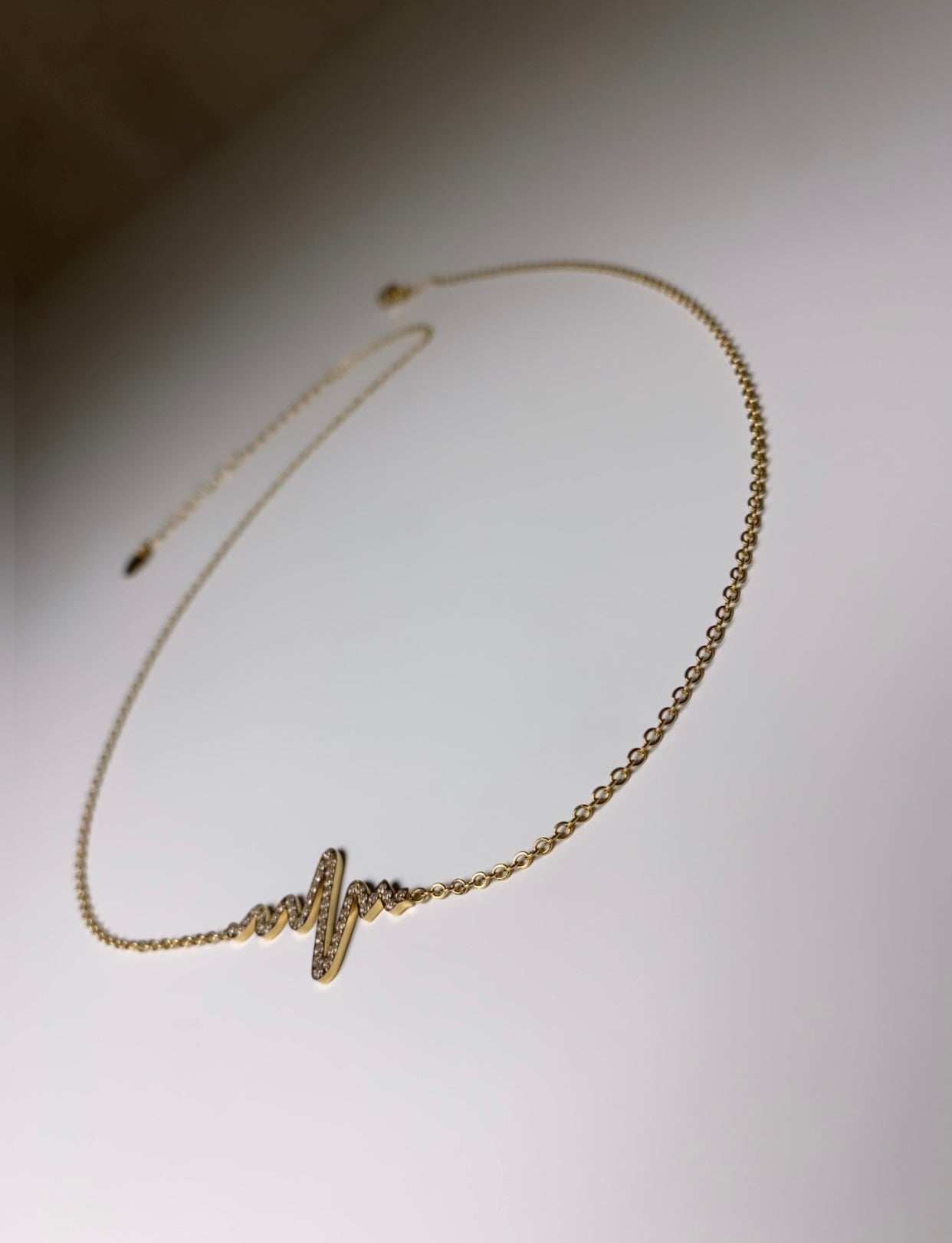 Collier battement de cœur doré
