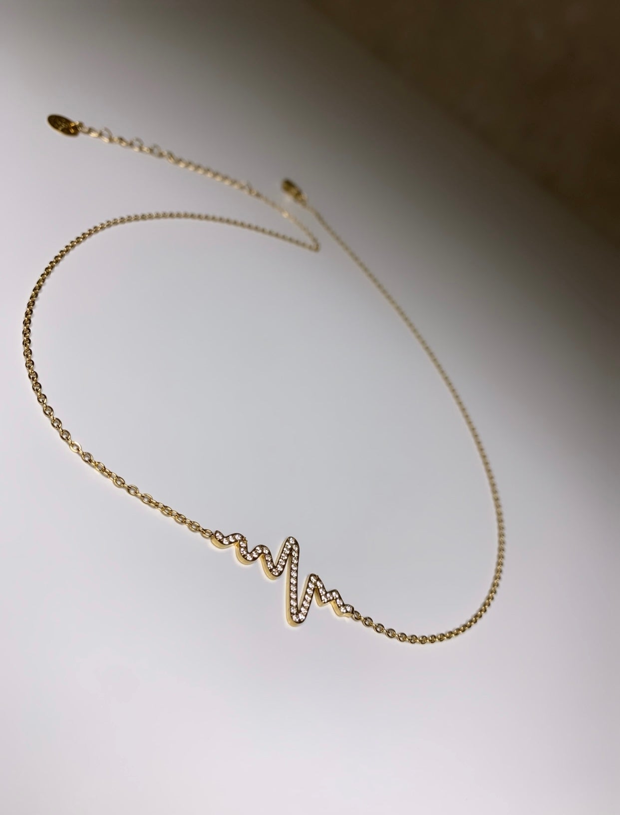 Collier battement de cœur doré