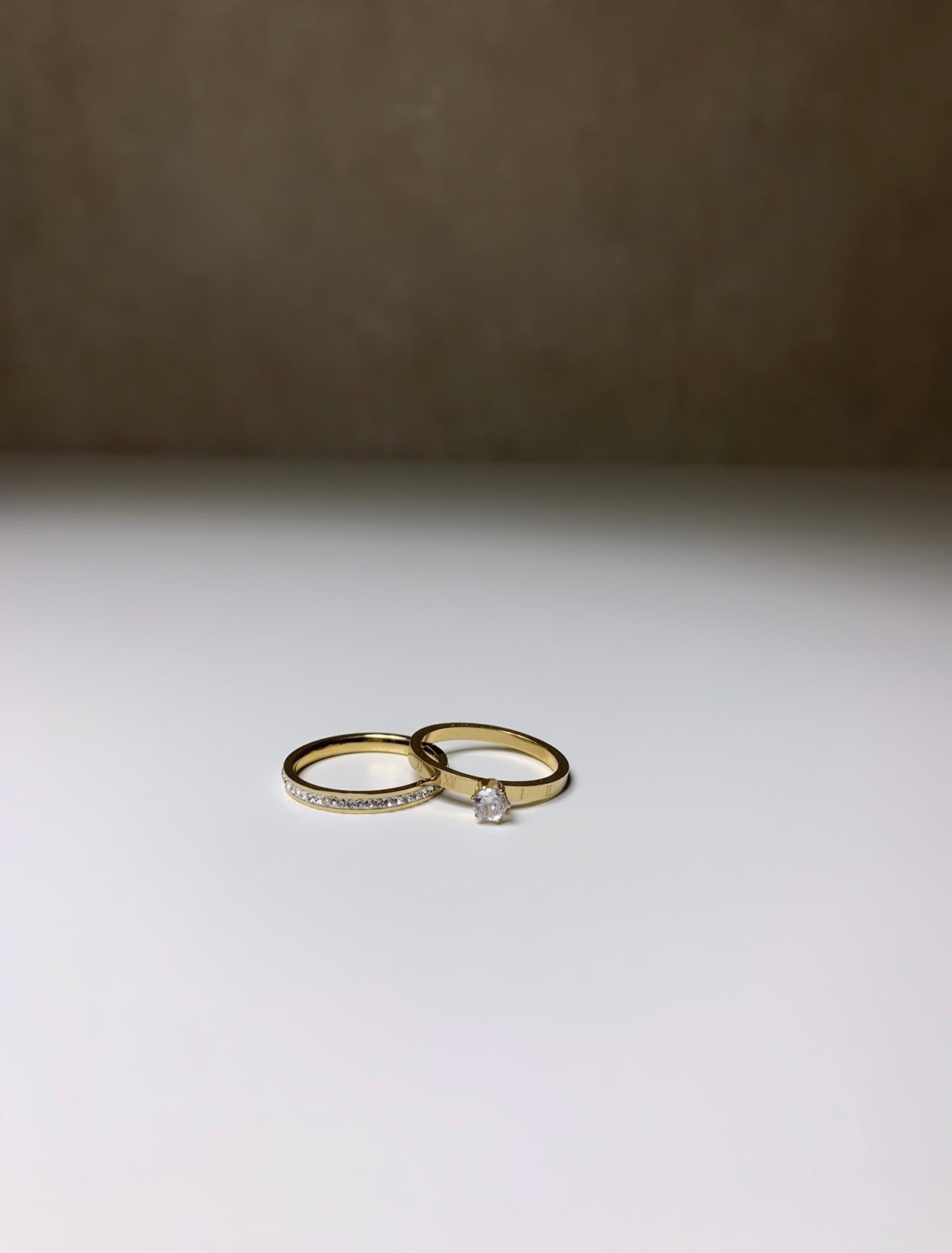 Ensemble de 2 bagues de fiançailles