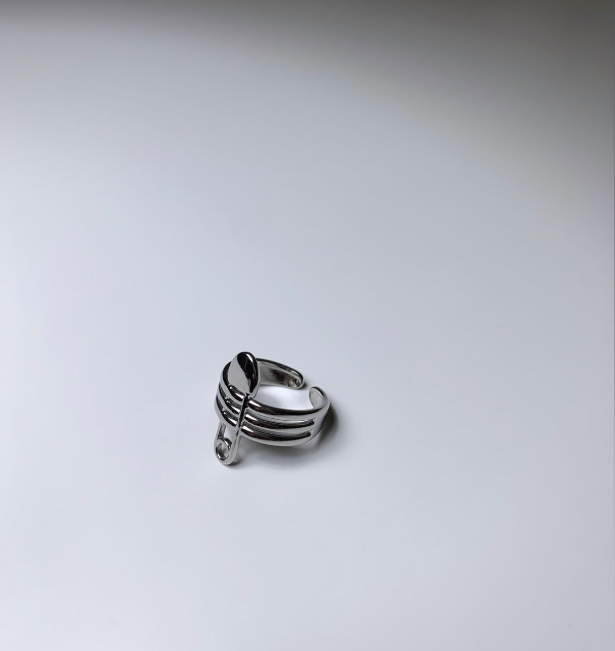 Bague épingle à nourrice argenté