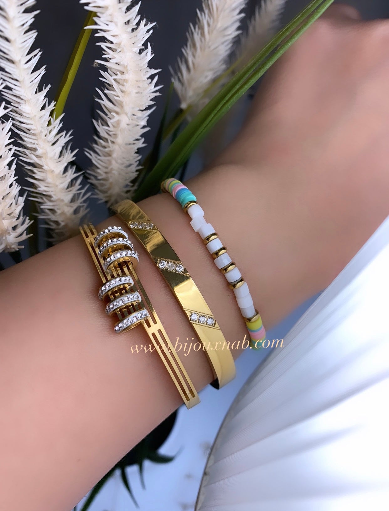 Bracelet jonc Angel Gold