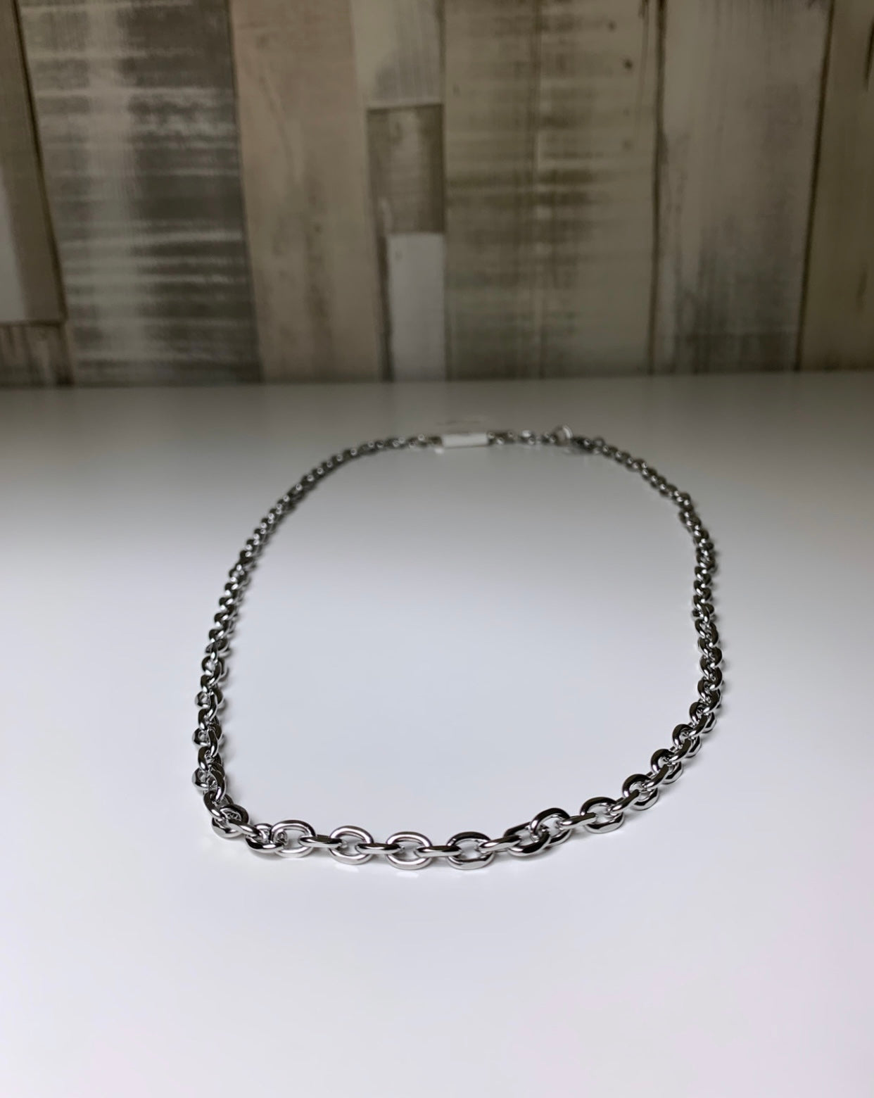 Collier homme argenté