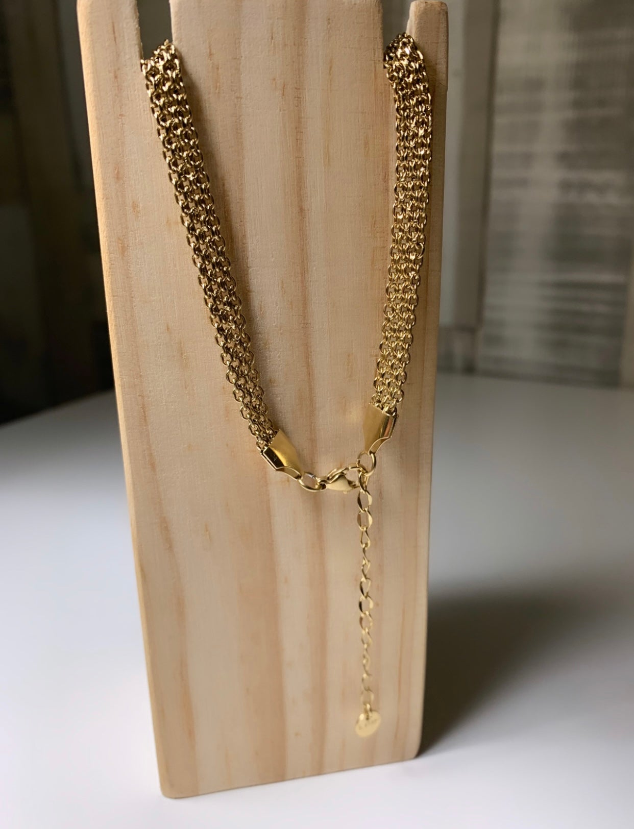 Collier cadenas et clé doré