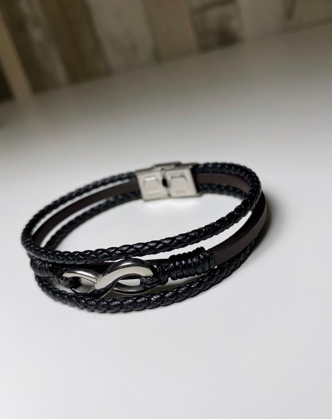 Bracelet Homme multi-rangs motif infini ♾️