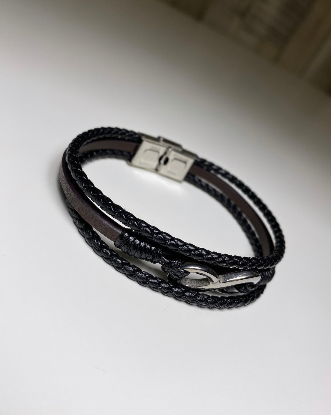 Bracelet Homme multi-rangs motif infini ♾️