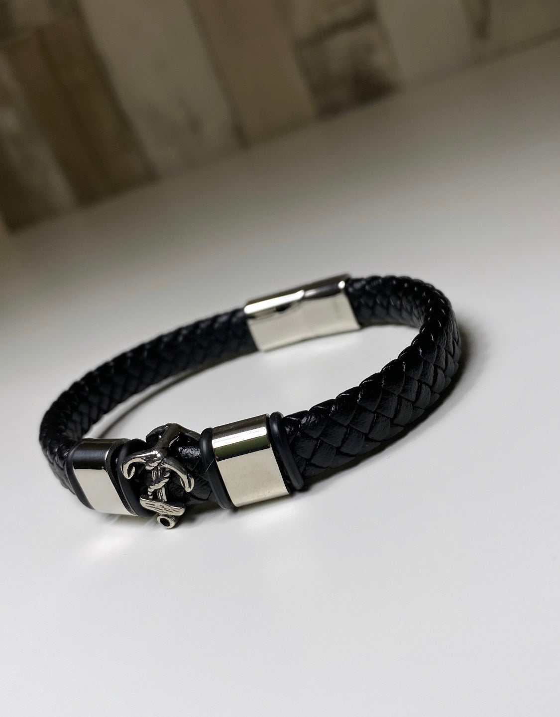 Bracelet Homme tressé Noir