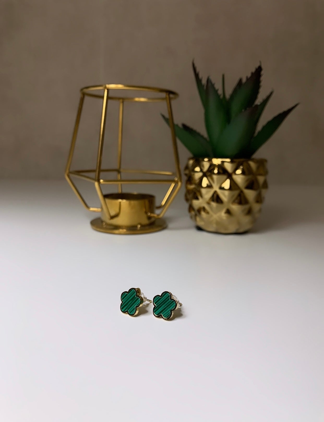 Boucles d’oreilles trèfle Vert