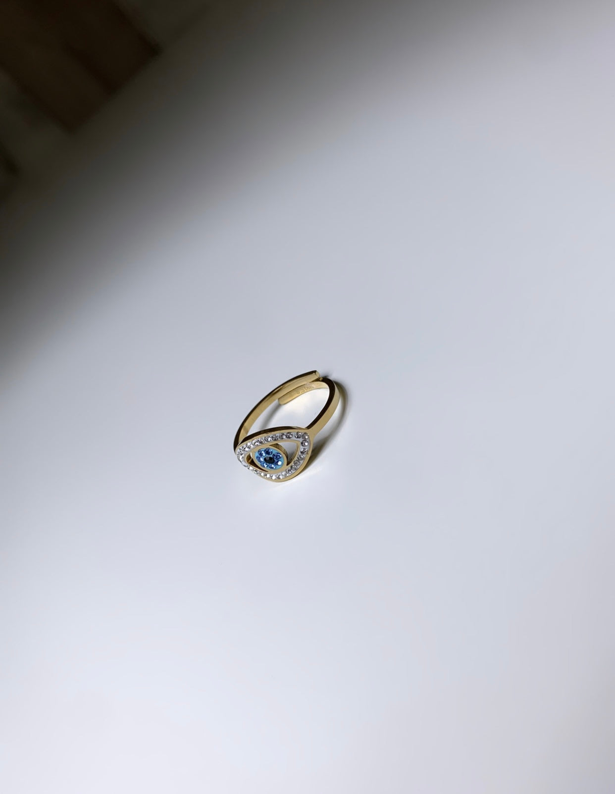 Bague œil bleu