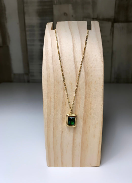 Collier grosse perle verte