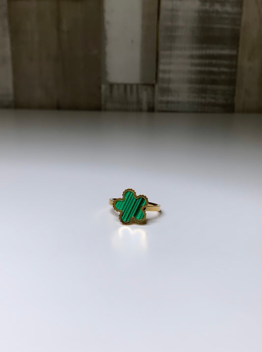 Bague trèfle vert