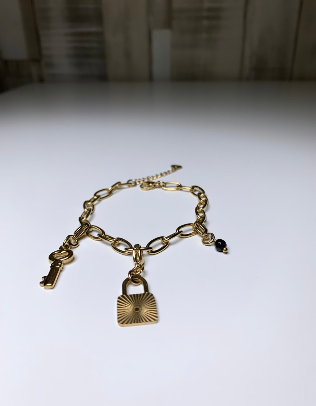 Gourmette cadenas et clé