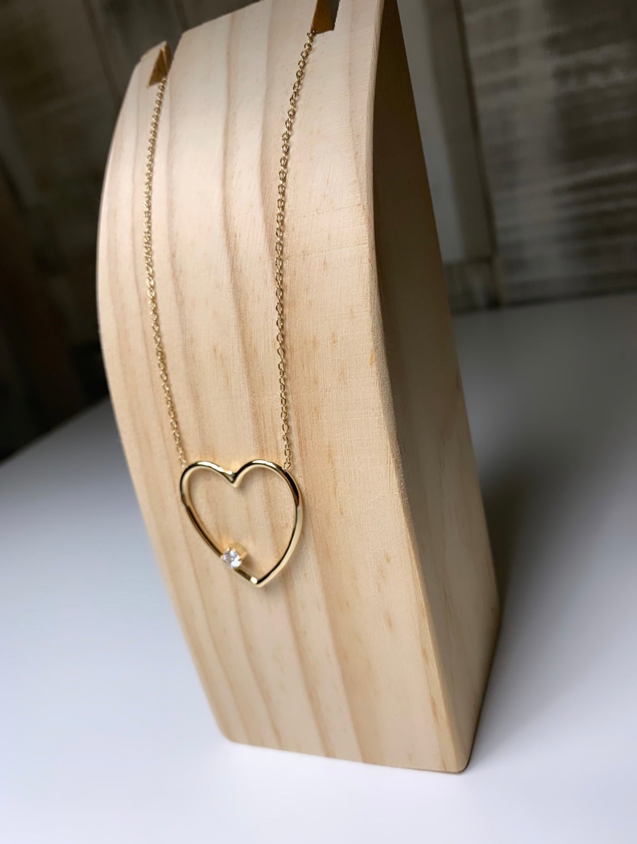 Collier coeur avec perle