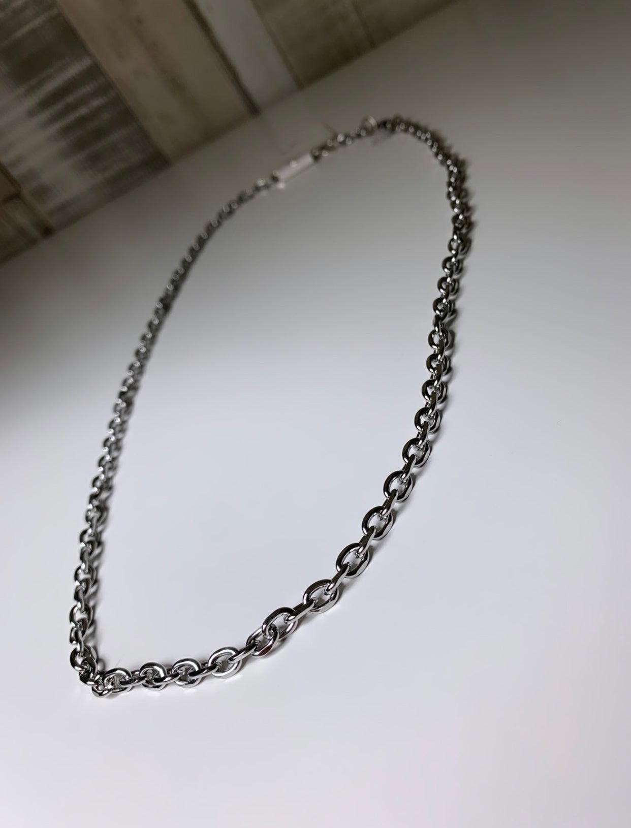 Collier homme argenté