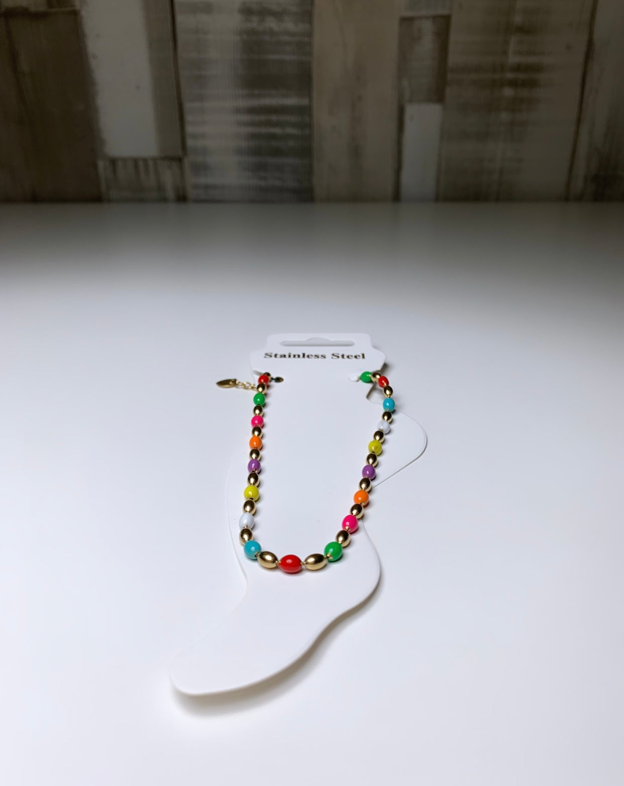 Bracelet cheville multicolore