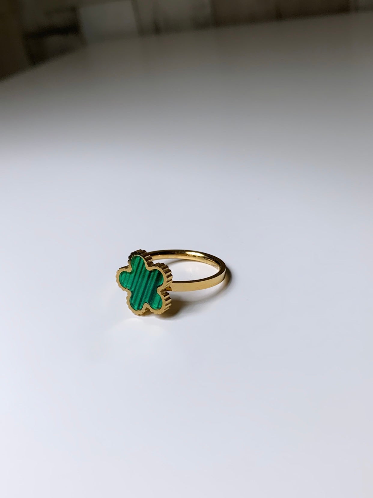 Bague tr fle vert BIJOUX NAB