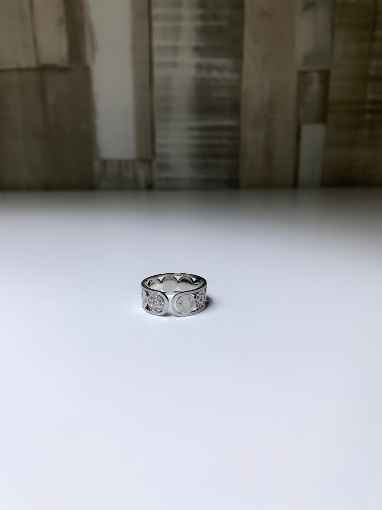 Bague argenté ajustable